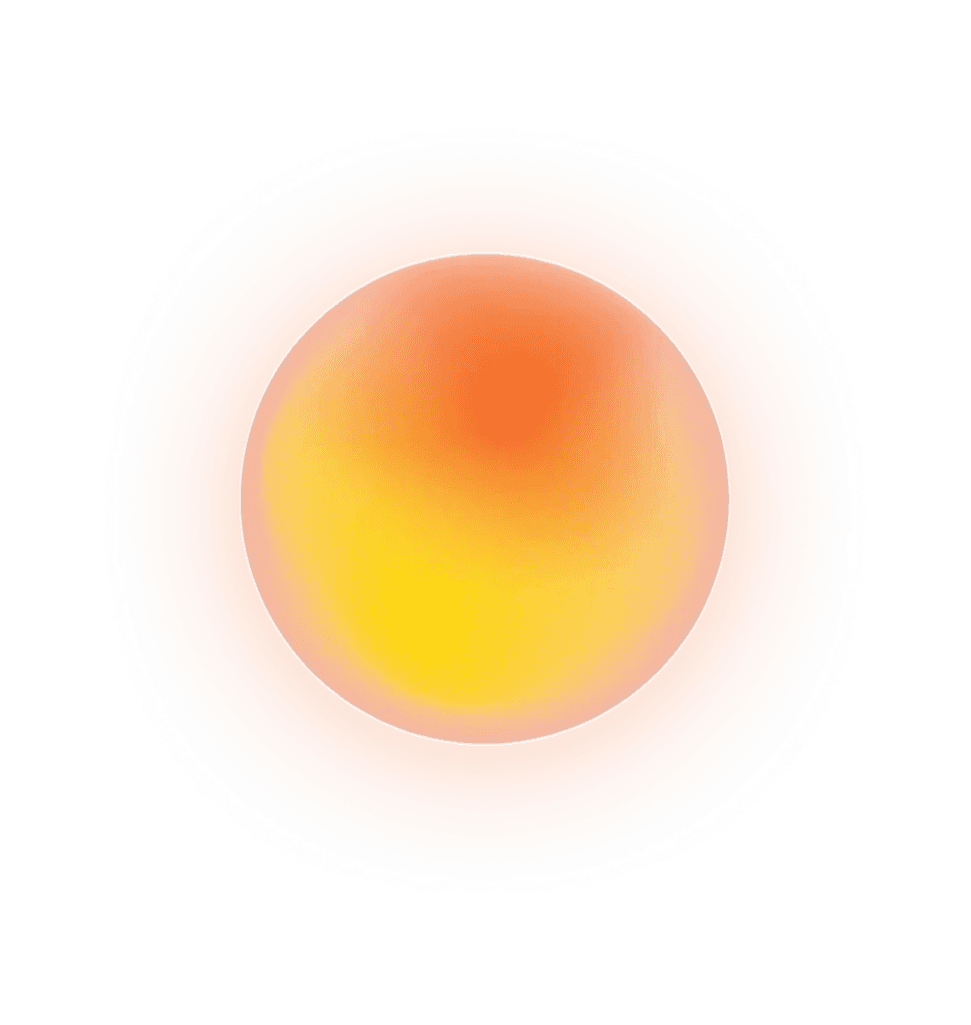 Warm orange voice agent listening orb